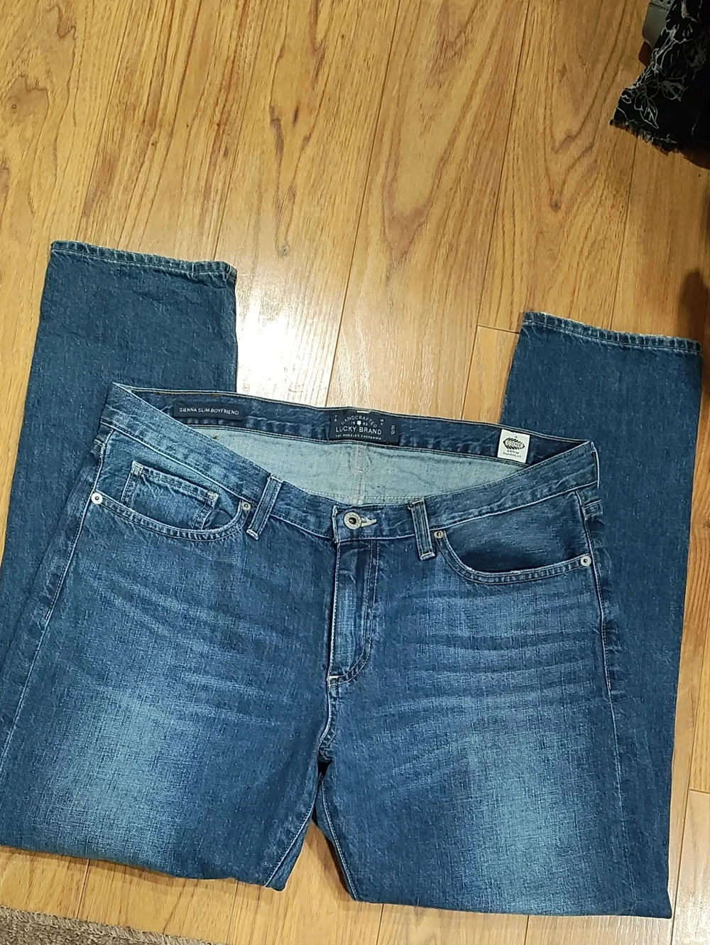 Lucky Brand Women’s Dark Blue Sienna Slim Boyfriend Jeans
